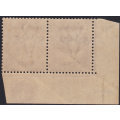 SWA 1923 TYPE III SACC17 2d PURPLE CORNER PLATE NO PAIR(#1) - BOLD O/P LMM - CV R2800