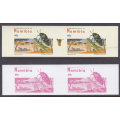 NAMIBIA 2007 SACC543 4TH DEF ISSUE - 7 PLATE PROOFS OF THE 40c IN VARIOUS COLOURS(WHITE PAPER) - UM