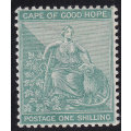 CAPE OF GOOD HOPE 1889 SACC48a 1/- BLUE-GREEN MM CV R3500