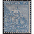 Cape of Good Hope 1864-77 SACC19a 4d BLUE - SCARCE CV R4500
