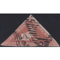 CAPE OF GOOD HOPE 1853 SACC3a - 1d BROWN-RED - VFU - CV R13000