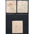 Rhodesia 1909-11 SG114/117 Short set of 3 to 7s6d - MM - CV £39
