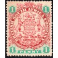 BSAC / Rhodesia : SG29 1d Scarlet & Emerald MM CV £40(2017)