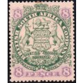 BSAC / Rhodesia : SG34 8d Green & Mauve/Buff MM(HR) CV £19(2017)