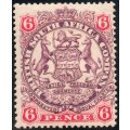 BSAC/Rhodesia : 1896-7 SG46 DIE II 6d Mauve & Rose MM £18