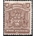 BSAC / Rhodesia : SG79 2d Brown MM CV £13(2017)