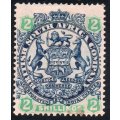 B.S.A.C/Rhodesia SG47 2/- Indigo & Green/Buff -  MM CV £55(2017)