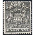 BSAC / Rhodesia : SG1 1d Black MNG CV £17(2017)
