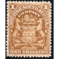 BSAC / Rhodesia : SG84c 1/- Bistre-brown MM CV £75(2017)