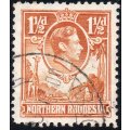Northern Rhodesia 1941 SG30b 1½d Yellow-brown with ``tickbird`` variety - VFU CV £70(2017)