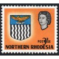 Northern Rhodesia 1963 SG78(var) 3d Yellow with ``dropped value``  - *MM*