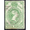 Griqualand West 1870 Barefoot #61 4d Green - Fine Used