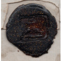 COGH : Stampless Cover - 1833 - Entire to Simonstown - full wax seal in black -see scans