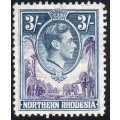 Northern Rhodesia SG42 3/- Violet and Blue - Superb, Extremely Lightly Used CV £18(2017)