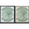 NATAL 1884 SACC94 ½d Blue-green(Watermark CA) - UM - CV R2500