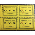 OFS - 1899 - MILITARY FRANK MARGINAL BLOCK OF 4 - MM - SCARCE