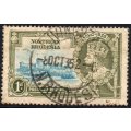 Northern Rhodesia 1935 SG18h 1d with dot by flagstaff - USED CV £275(2017)