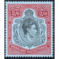 NYASALAND 1938-44  SG140 2s6d Black and Red/Blue - MM