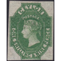 CEYLON - 1857 SG11 1s9d GREEN - VERY FINE MINT - CV £800(2017)