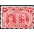 RHODESIA (B.S.A.C.) SACC125 1d ROSE-RED - MOUNTED MINT