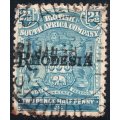 BSAC / Rhodesia 1909-12 SG103a 2½d Pale Dull Blue  - No Stop Variety CV £30(2017)