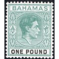 BAHAMAS 1944 SG157b £1 GREY-GREEN & BLACK - LMM CV £200(2017)