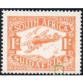 Union of SA - 1929 SACC41a - AIRMAIL ISSUE - 1/- WITH WHITE SPOT UNDER ``U`` - UM