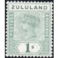 ZULULAND 1894-6 SACC19 1/- GREEN - LMM