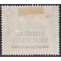 Federated Malay States 1900 sg12 $20 GREEN & CARMINE - MM
