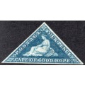 Cape of Good Hope 1864 SACC15 - 4d DEEP BLUE MM CV R9000