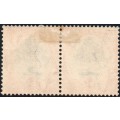 Union of SA : 1937 SACC60c(var) 6d GREEN & VERMILLION - ``FALLING LADDER`` VARIETY`` MM(HR)