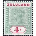 ZULULAND SACC21 4/- GREEN and CARMINE MM CV R4000