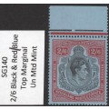 NYASALAND 1938-44  SG140 2s6d Black and Red/Blue - **SUPERB UNMOUNTED MINT**