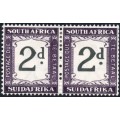 Union of SA - Postage Dues SACC25a - 2d with ``thick(double) 2d`` MM CV R9000