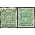 BSAC / Rhodesia : SACC67 & 68 ½d Dull Bluish Green & Deep-Green MM CV R1350