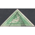 Cape of Good Hope 1864 SACC17 1/- EMERALD GREEN - SUPERB USED CV R25000