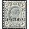 TRANSVAAL 1909 2d GREY ``SPECIMEN`` - PREPARED FOR USE BUT NOT ISSUED LMM  CV R6500 - SEE BELOW