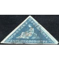 CAPE OF GOOD HOPE 1853 SACC4a 4d BLUE ON SLIGHTLY BLUED PAPER - SUPERB USED