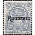 BSAC / Rhodesia : SG105 2s6d BLUISH-GREY MM CV R1400