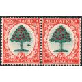 Union of SA : 1937 SACC60c(var) 6d GREEN & VERMILLION - ``MOLEHILL VARIETY`` UNMOUNTED MINT