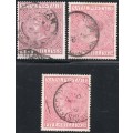 NATAL 1874-82 SACC75-7 ALL SHADES OD THE 5/- VFU CV R5000