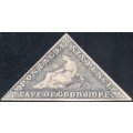 Cape of Good Hope - SACC7c 6d Slate Lilac/blued paper -  Very Fine MM - CV R170000