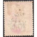 NATAL 1895 SACC108a ``HALF`` on 1d ROSE with DOUBLE SURCHARGE - SCARCE - CV R12000