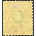 NATAL SACC143s 5/- GREEN & RED ON YELLOW ``SPECIMEN`` - MM