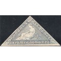 Cape of Good Hope - SACC7c 6d SLATE-LILAC - PART GUM - RARE CV R170000