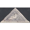 Cape of Good Hope : 1862 SACC7d : 6d SLATE PURPLE - FINE USED - CV R32000