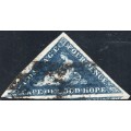 Cape of Good Hope 1864 SACC15b 4d SLATE BLUE - VFU CV R18000