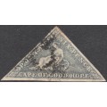 Cape of Good Hope : 1863-64 SACC7c : 6d SLATE LILAC - Fine Used - CV R20000