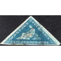CAPE OF GOOD HOPE 1853 SACC4a - 4d BLUE ON SLIGHTLY BLUED PAPER - VFU - CV R3500+