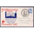 GREAT BRITAIN 1957 INTER PARLIAMENTARY UNION CONFERENCE FDC - SCARCE